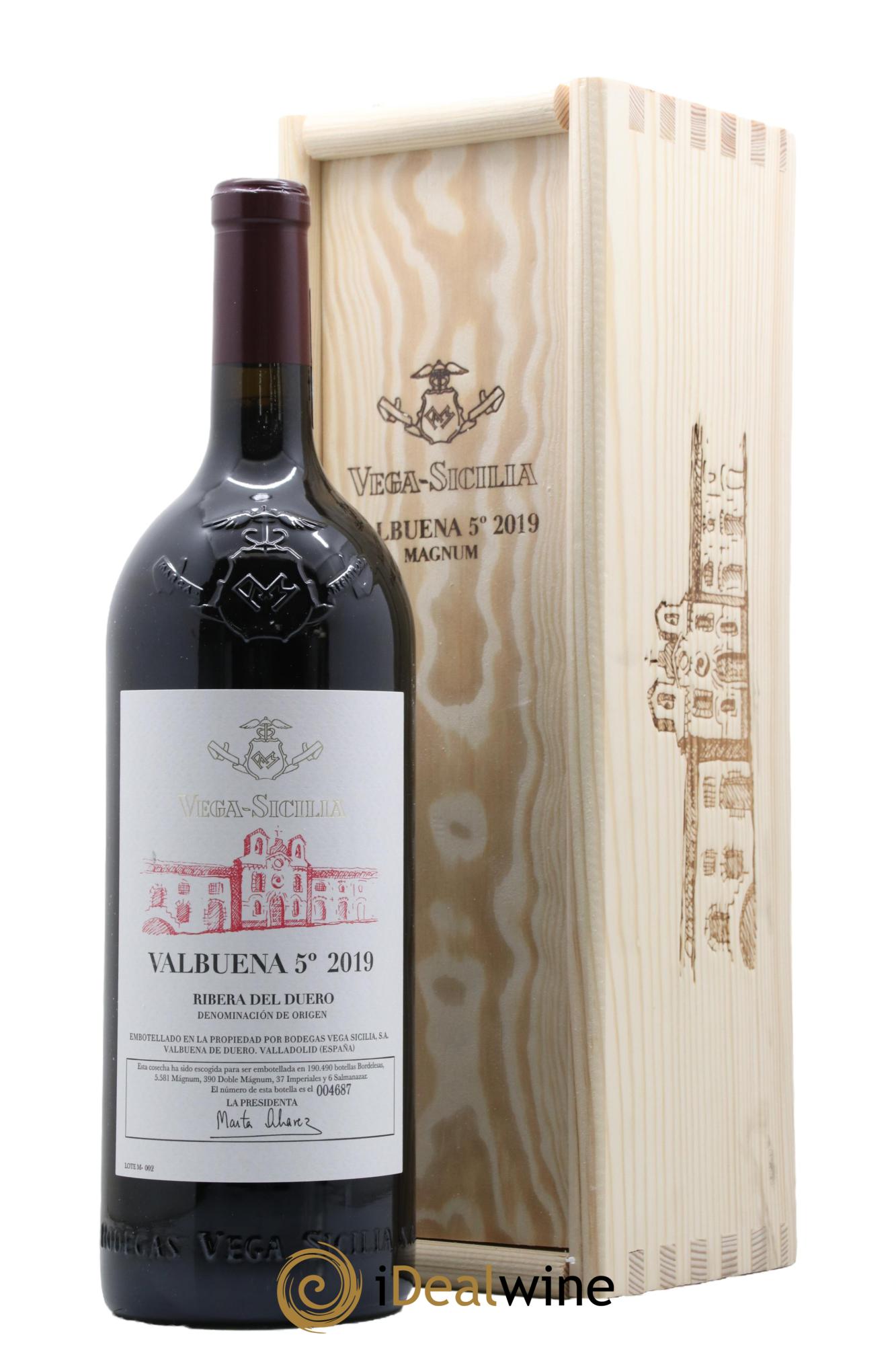 Ribera Del Duero DO Vega Sicilia Valbuena 5 ano Famille Alvarez 2019 - Lot of 1 magnum - 0