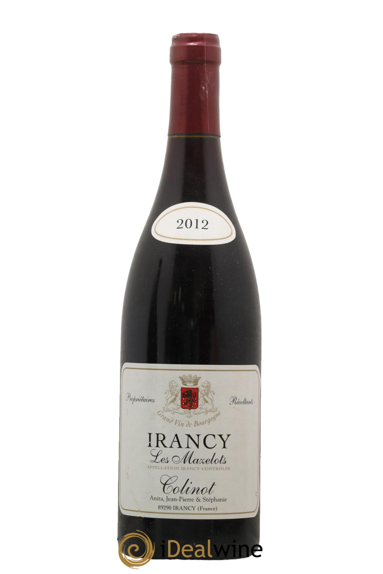 Irancy Les Mazelots Colinot 2012 - Posten von 1 Flasche - 0