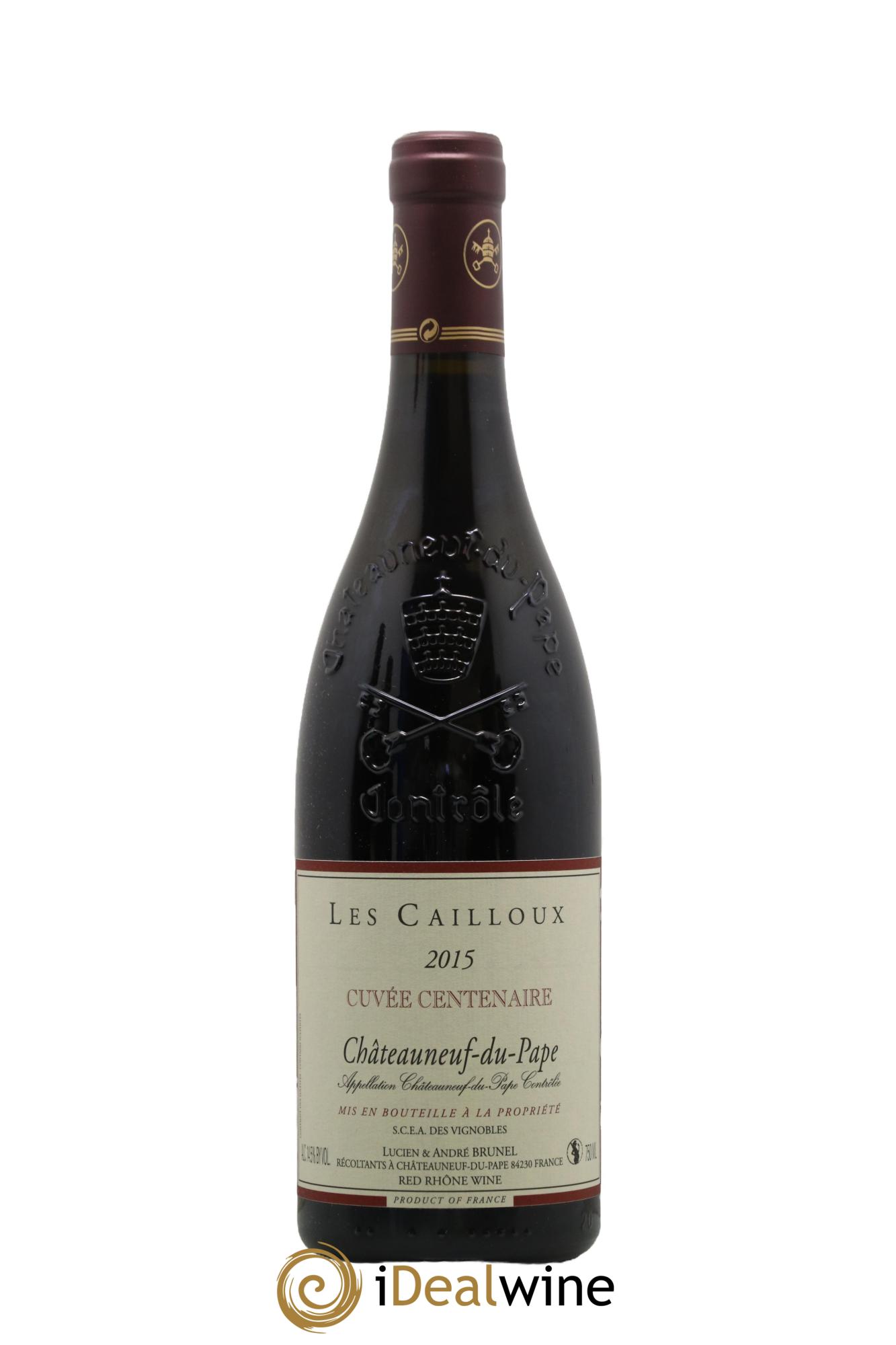 Châteauneuf-du-Pape Les Cailloux Cuvée Centenaire André Brunel 2015 - Posten von 1 Flasche - 0