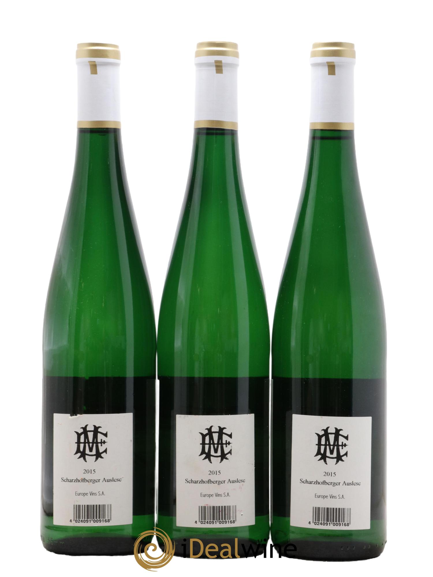 Riesling Scharzhofberger Auslese Egon Muller  2015 - Lot de 3 bouteilles - 1