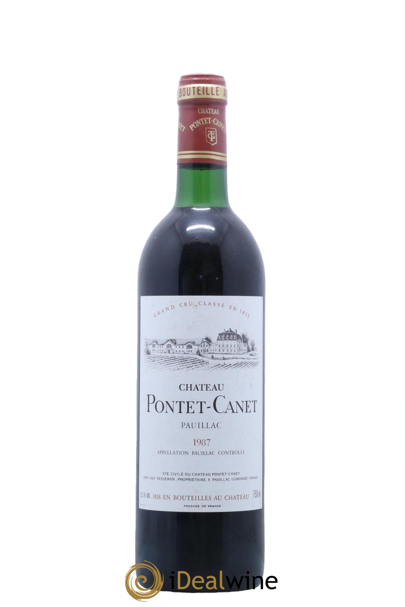 Château Pontet Canet 5ème Grand Cru Classé  1987 - Posten von 1 Flasche - 0