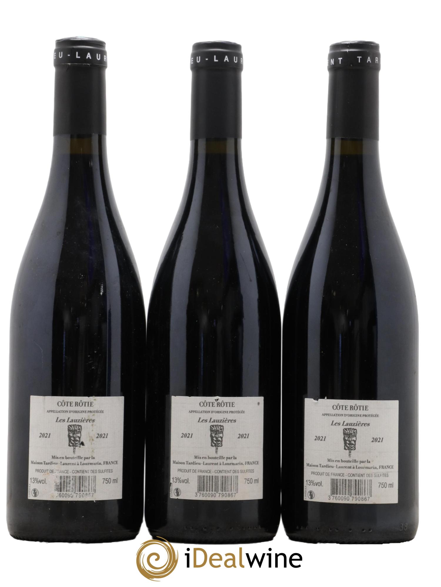 Côte-Rôtie Les Lauzières Domaine Tardieu-Laurent 2021 - Lot of 3 bottles - 1