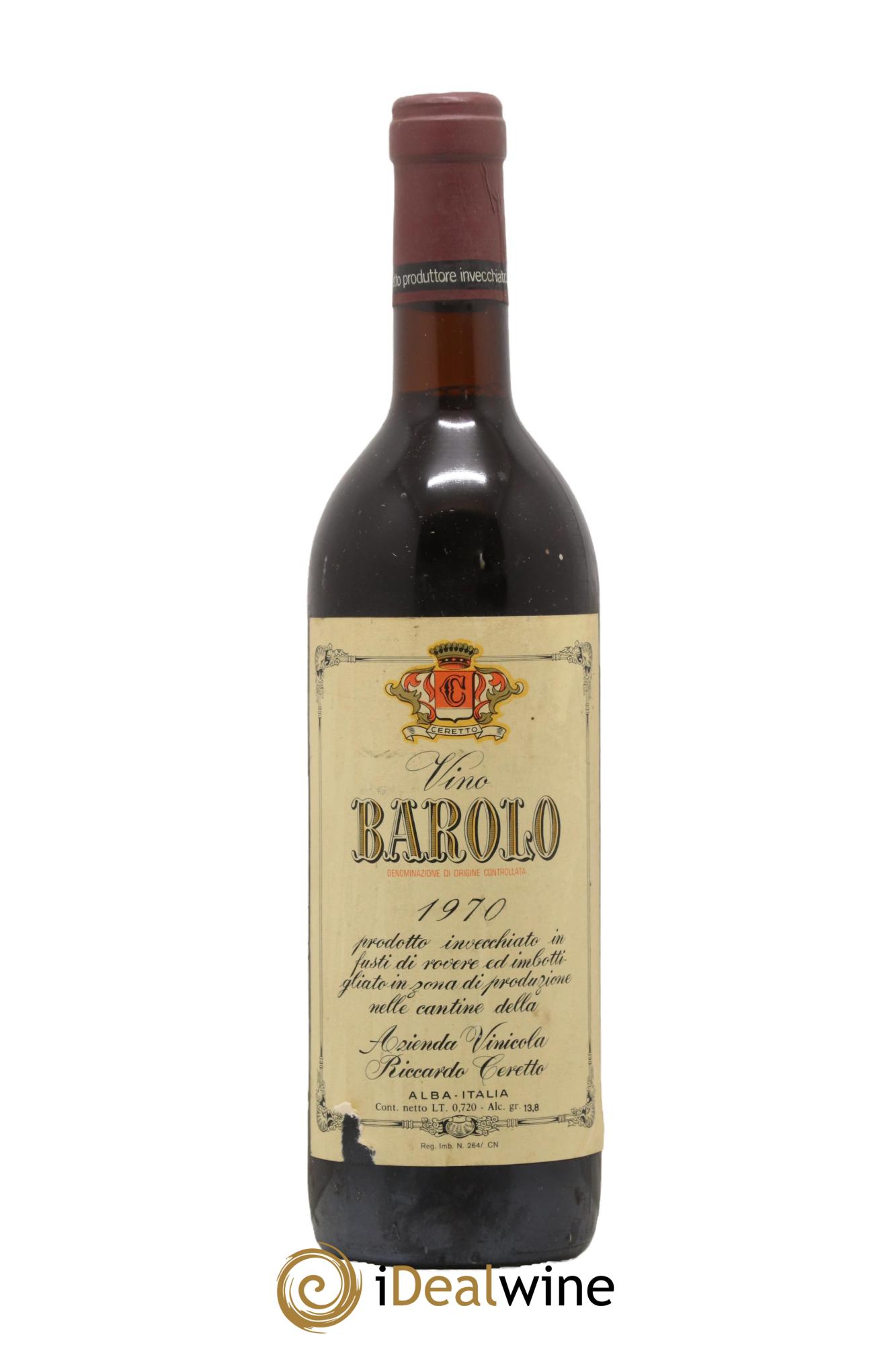 Barolo DOCG Ceretto 1970 - Posten von 1 Flasche - 0