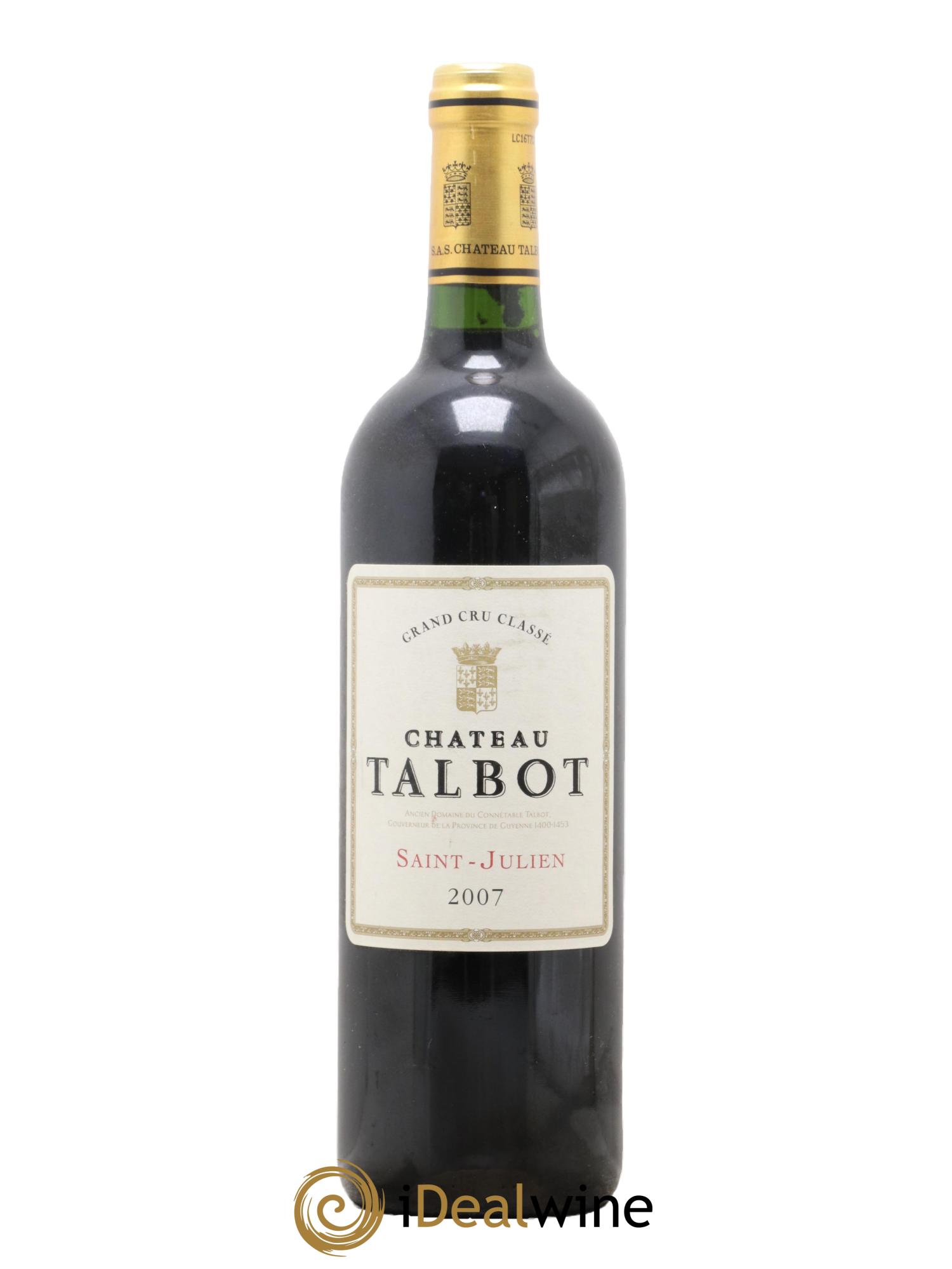 Château Talbot 4ème Grand Cru Classé 2007 - Lot de 1 bouteille - 0