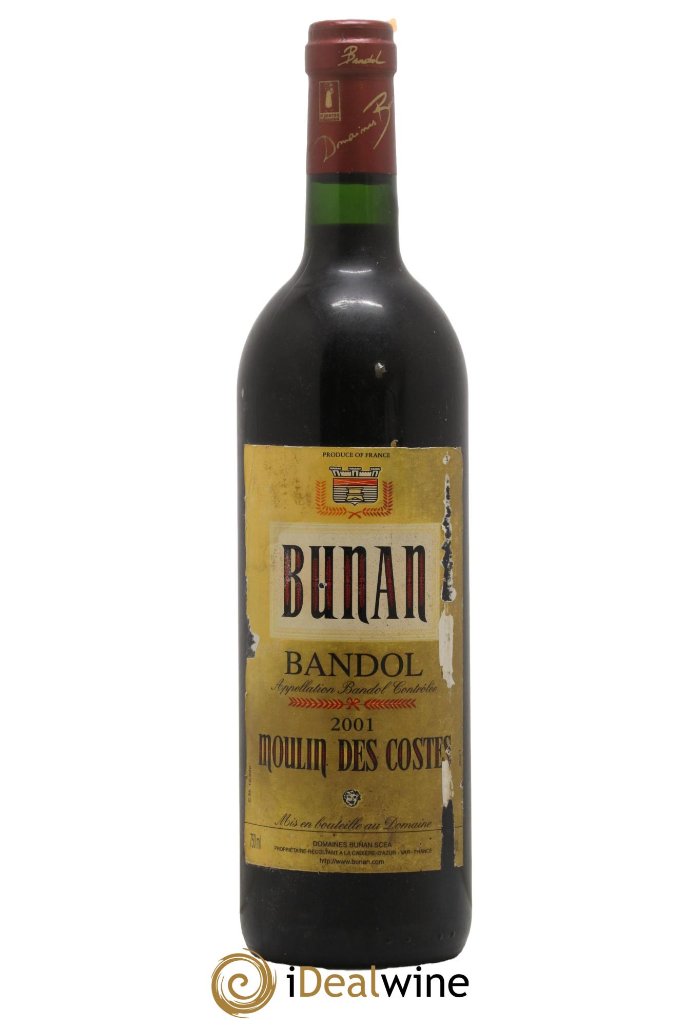 Bandol Moulin Des Costes Domaine Bunan 2001 - Posten von 1 Flasche - 0