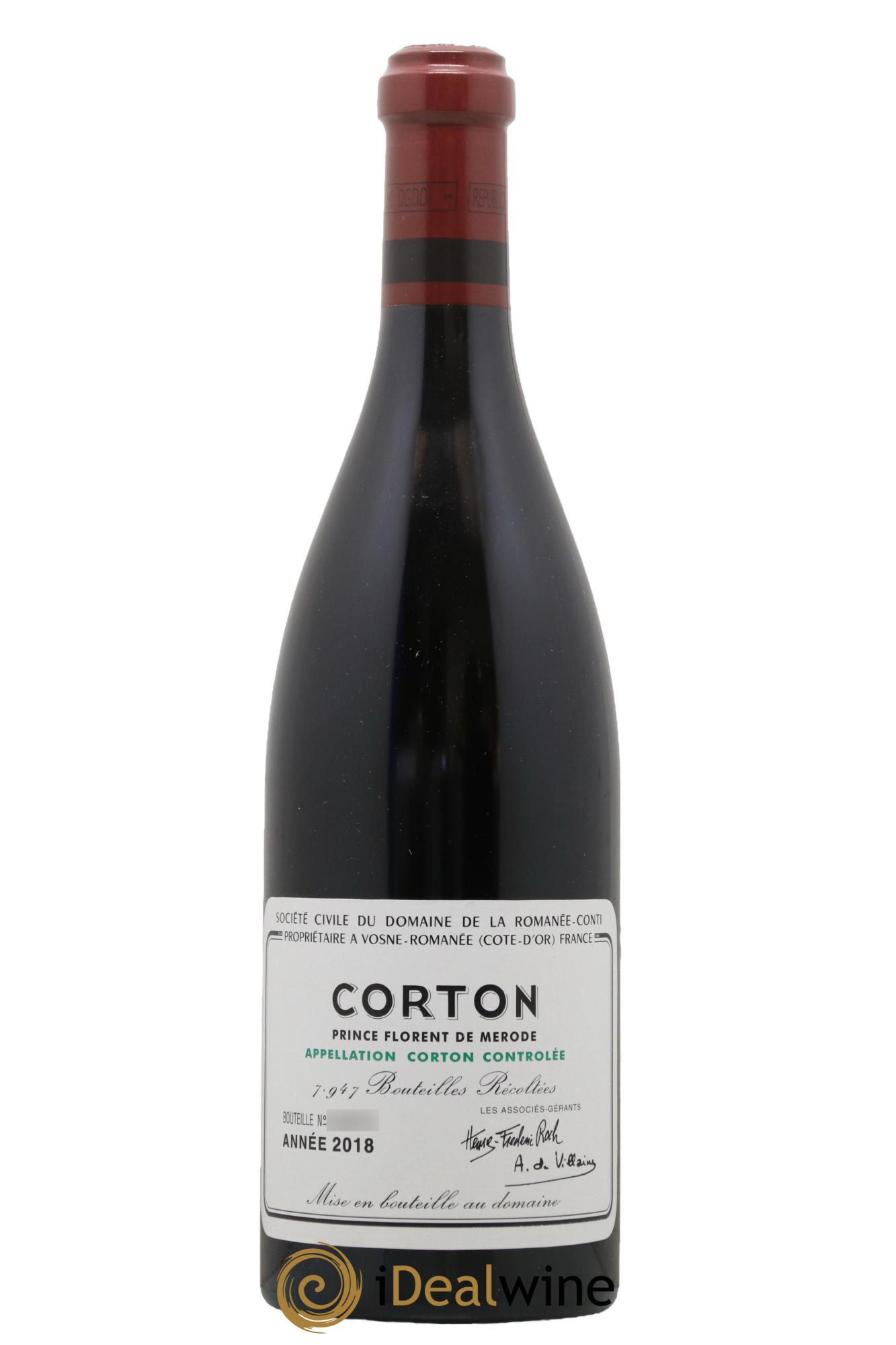 Corton Grand Cru Domaine de la Romanée-Conti 2018 - Lot de 1 bouteille - 0