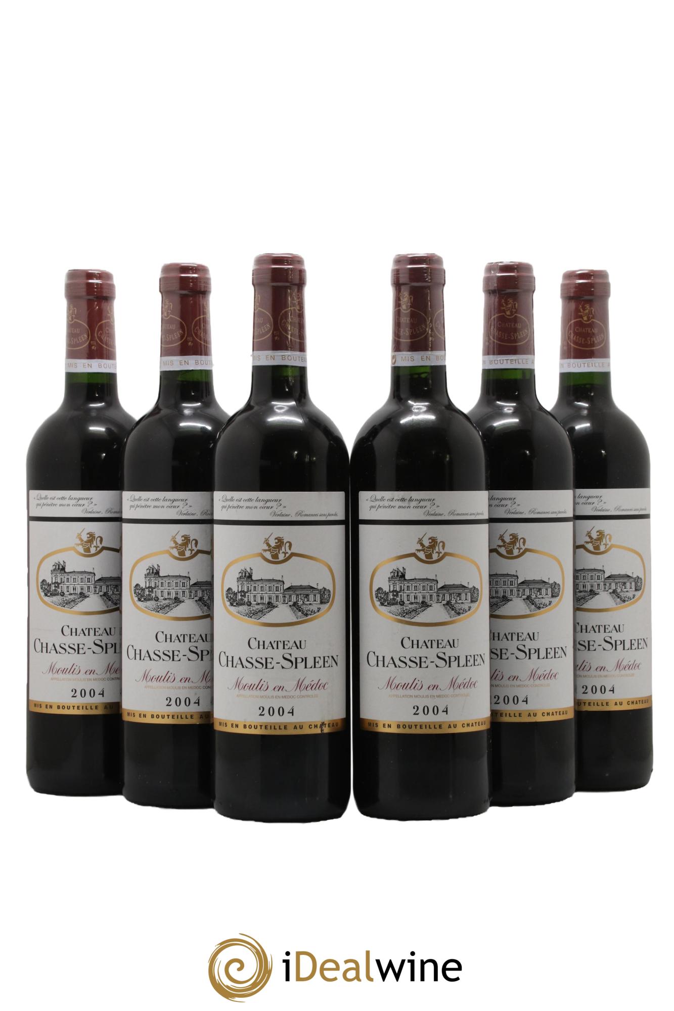 Château Chasse Spleen 2004 - Lot of 6 bottles - 0