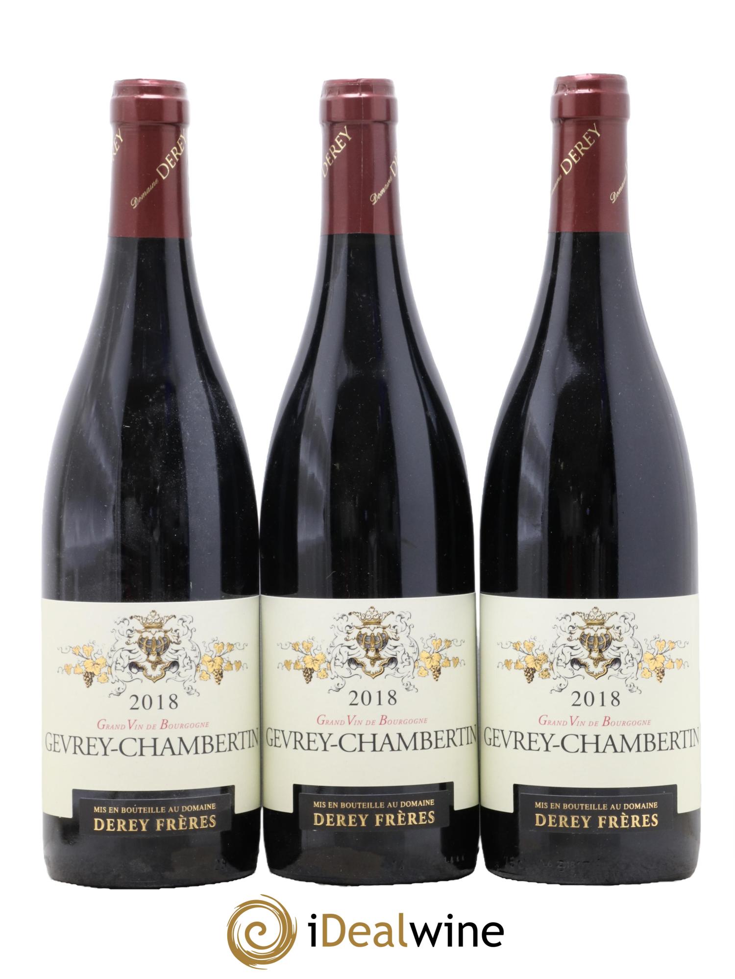 Gevrey-Chambertin Derey Freres 2018 - Lot de 3 bouteilles - 0