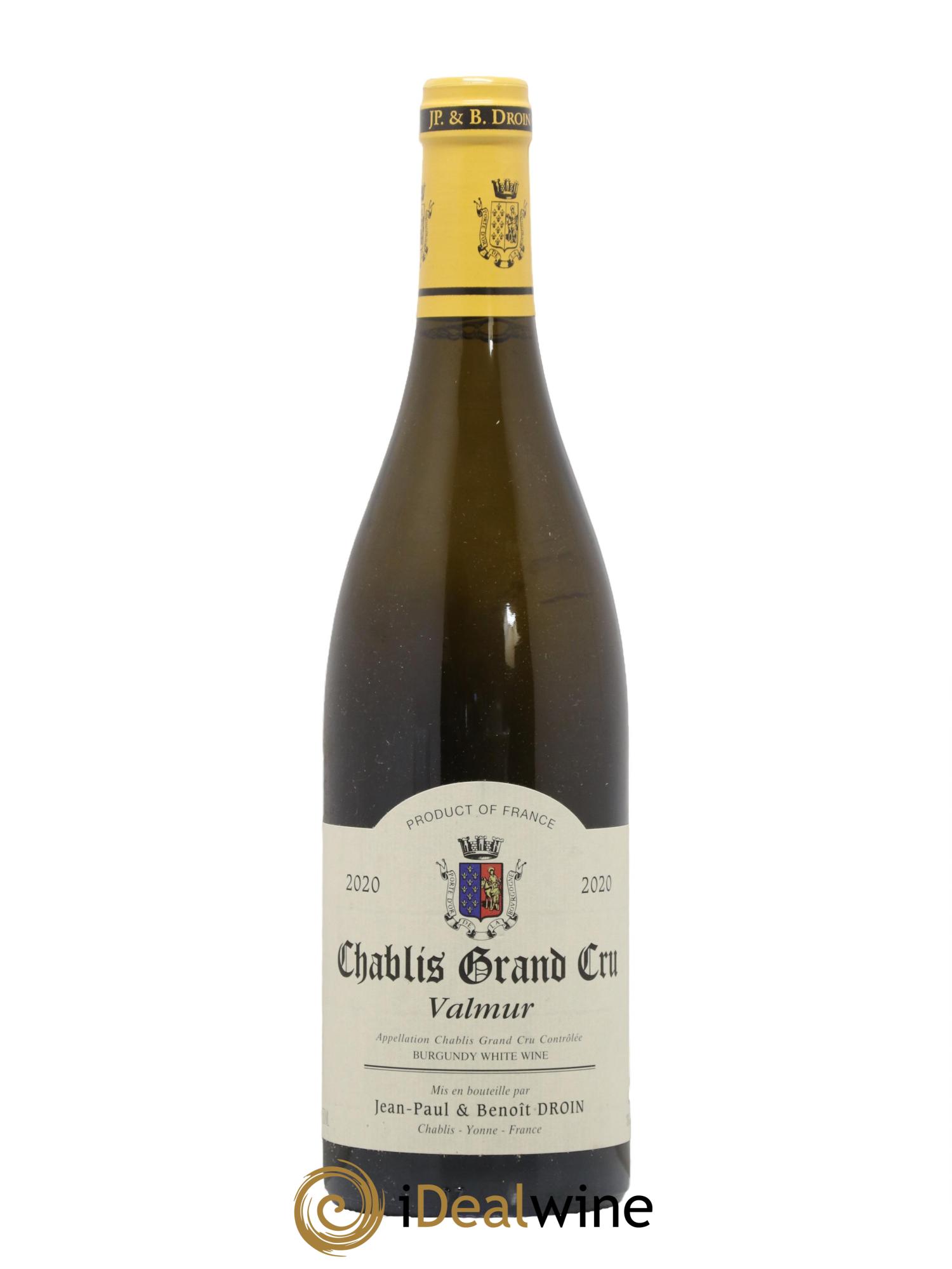 Chablis Grand Cru Valmur Jean-Paul & Benoît Droin (Domaine) 2020 - Lot of 1 bottle - 0