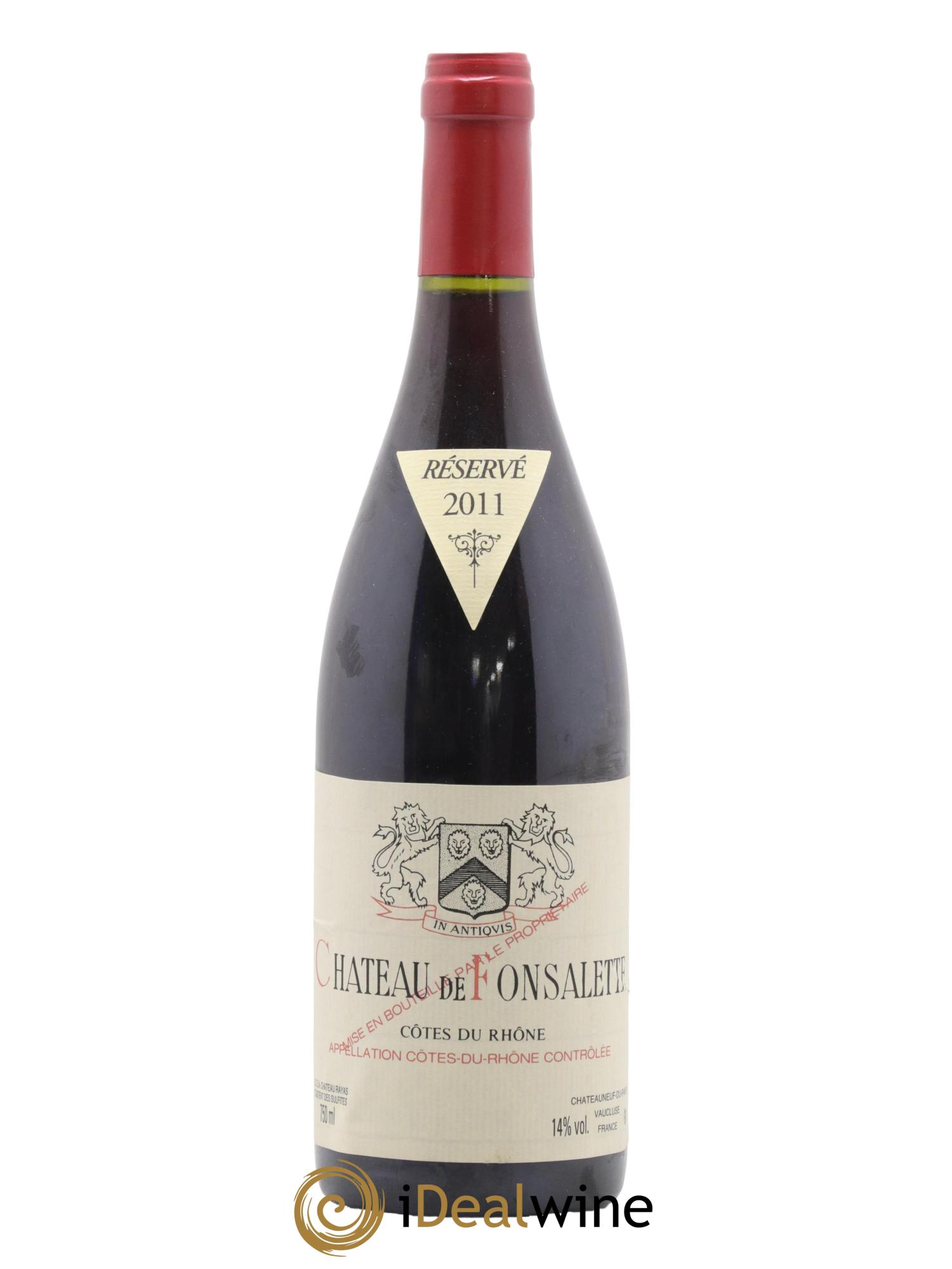 Côtes du Rhône Château de Fonsalette Emmanuel Reynaud 2011 - Lot de 1 bouteille - 0