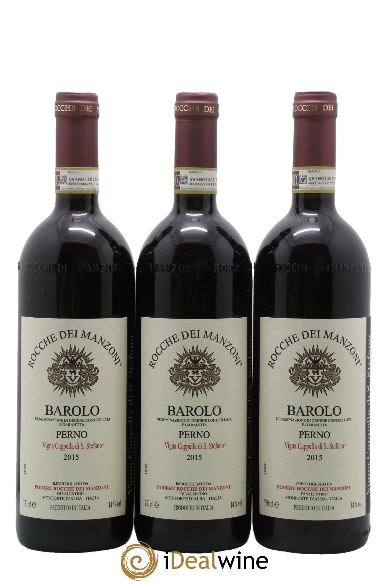 Barolo DOCG Perno Vigna Cappella Di S Stefano Rocche Dei Manzoni 2015 - Lot of 6 bottles - 2