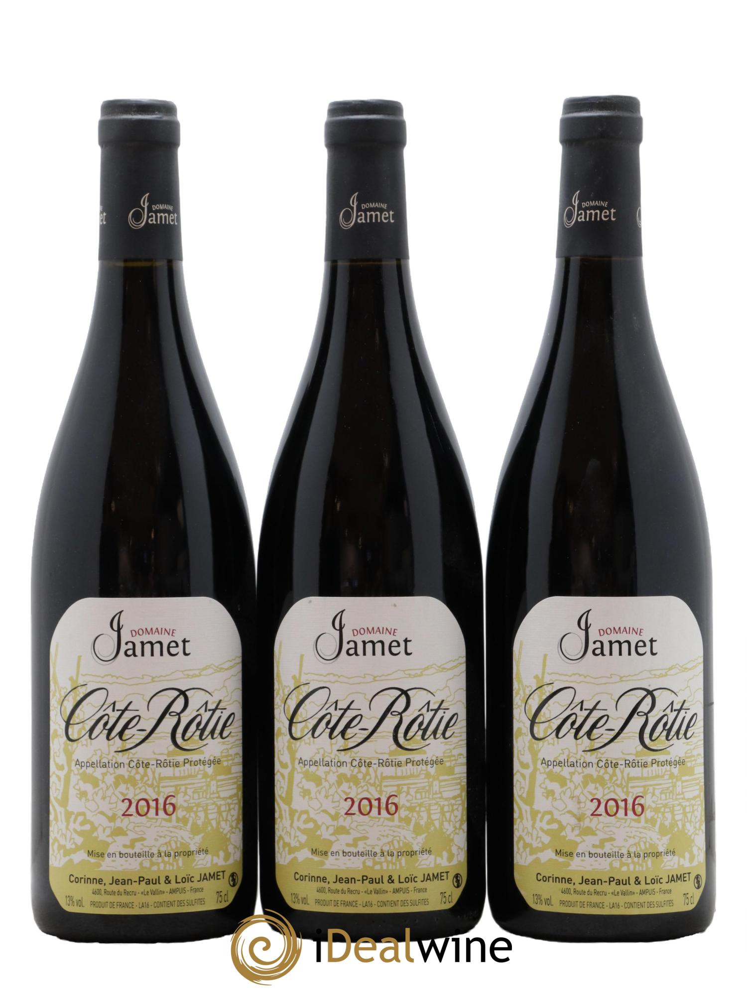 Côte-Rôtie Jamet (Domaine) 2016 - Posten von 3 Flaschen - 0