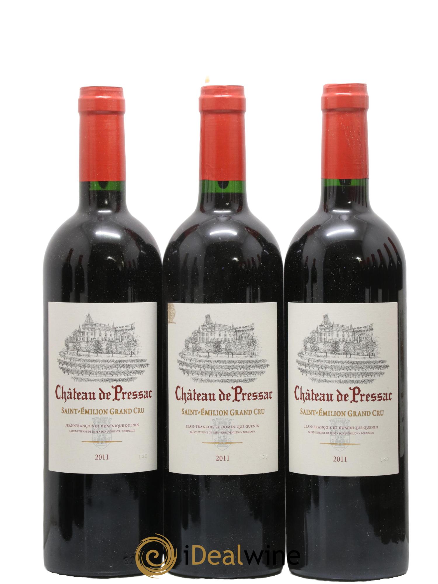 Château de Pressac Grand Cru Classé 2011 - Posten von 6 Flaschen - 1