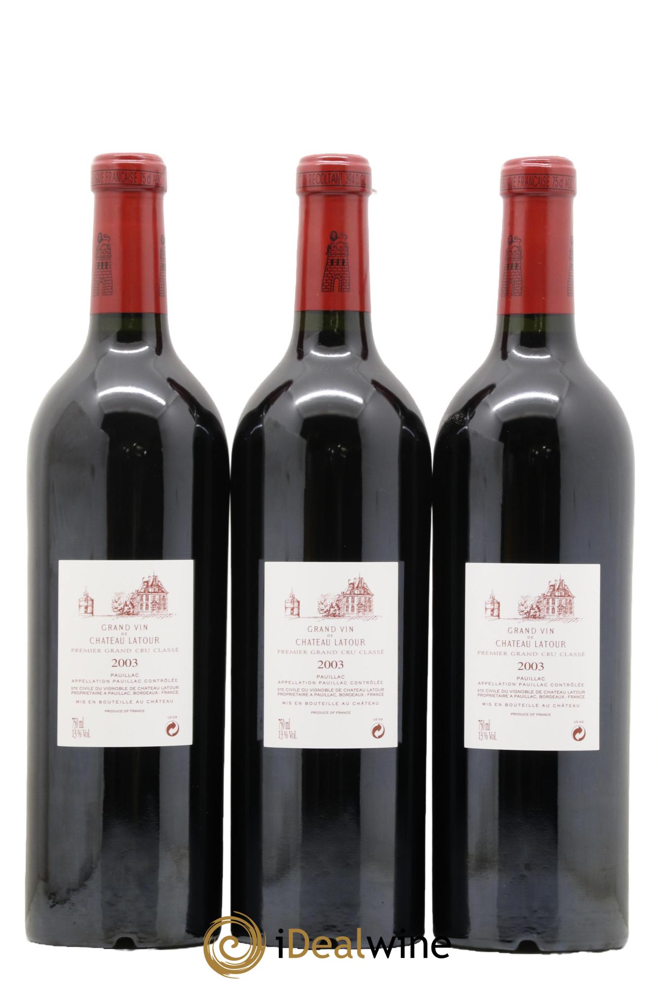 Château Latour 1er Grand Cru Classé 2003 - Posten von 6 Flaschen - 4