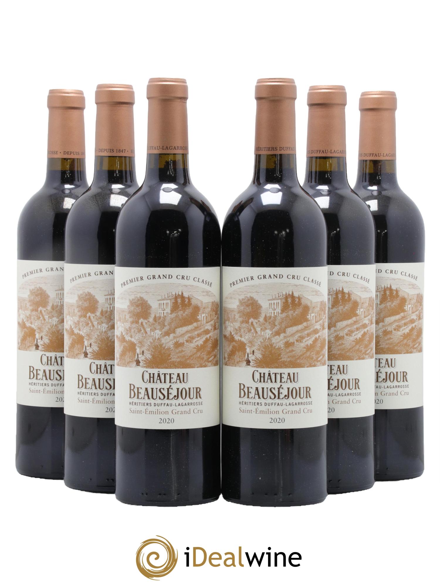 Château Beauséjour (Duffau-Lagarrosse) 1er Grand Cru Classé B 2020 - Posten von 6 Flaschen - 0