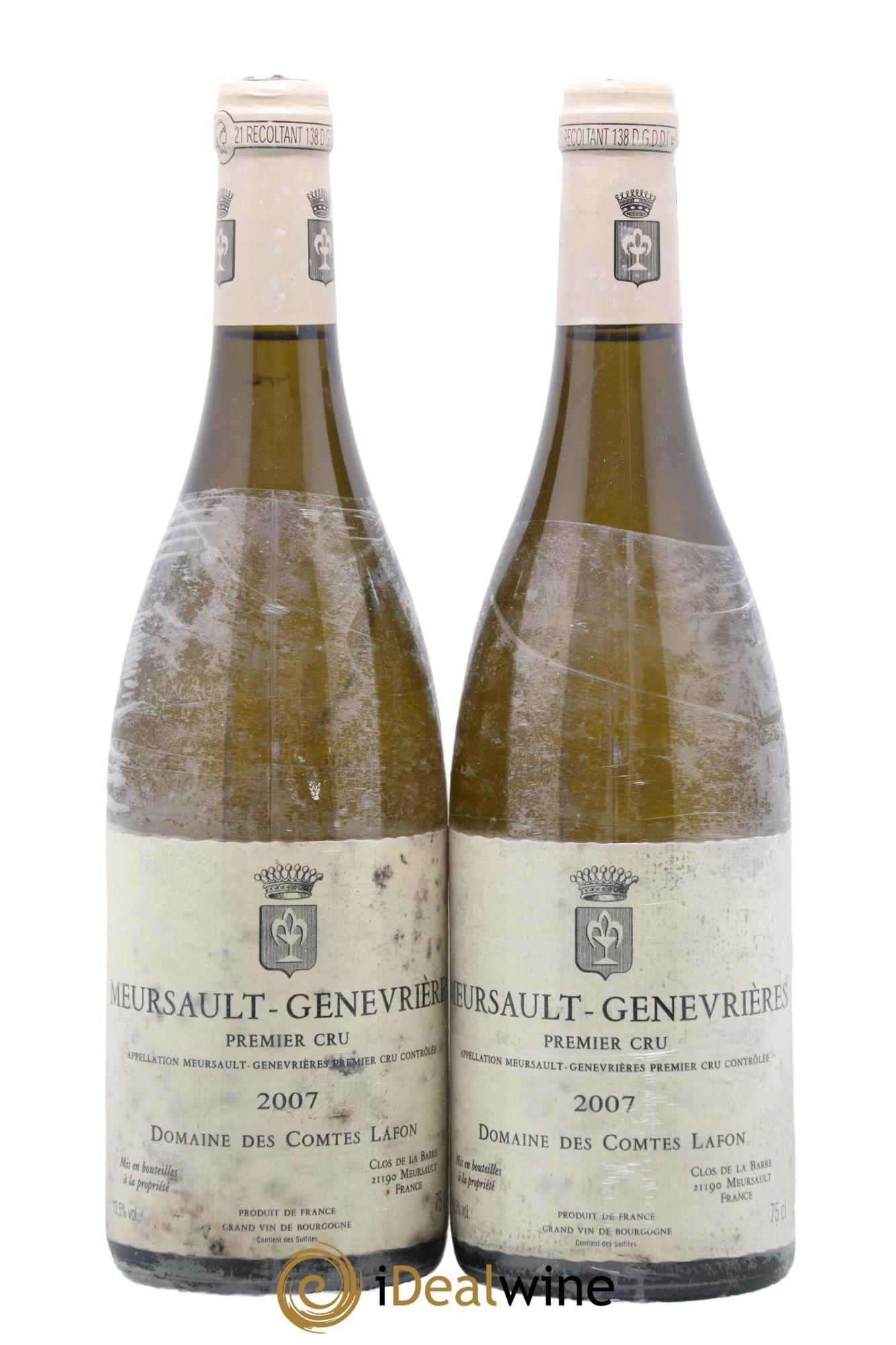 Meursault 1er Cru Genevrières Comtes Lafon (Domaine des) 2007 - Lot de 2 bouteilles - 0