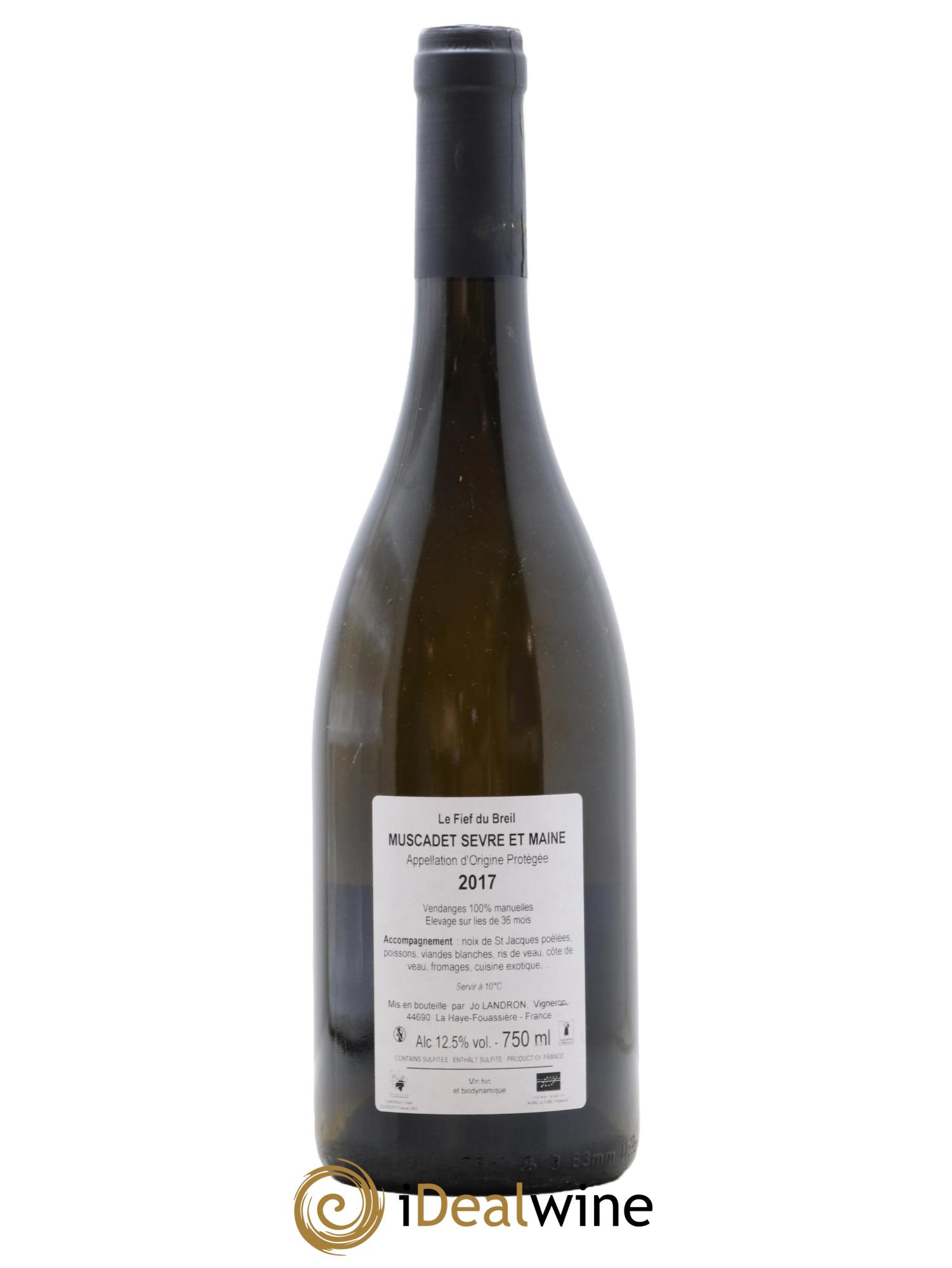 Muscadet-Sèvre-et-Maine Le Fief du Breil Jo Landron 2017 - Lot de 1 bouteille - 1