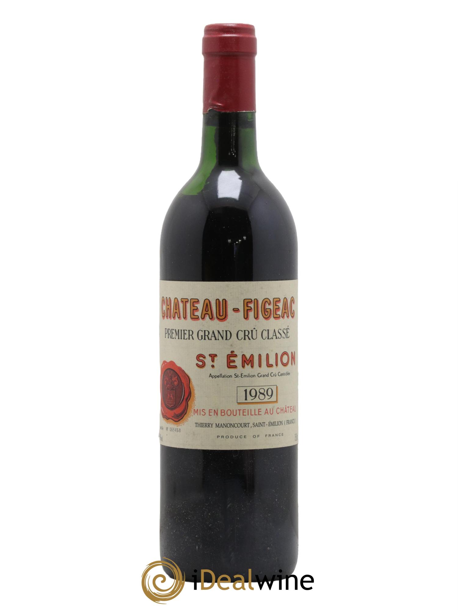 Château Figeac 1er Grand Cru Classé A 1989 - Lot de 1 bouteille - 0