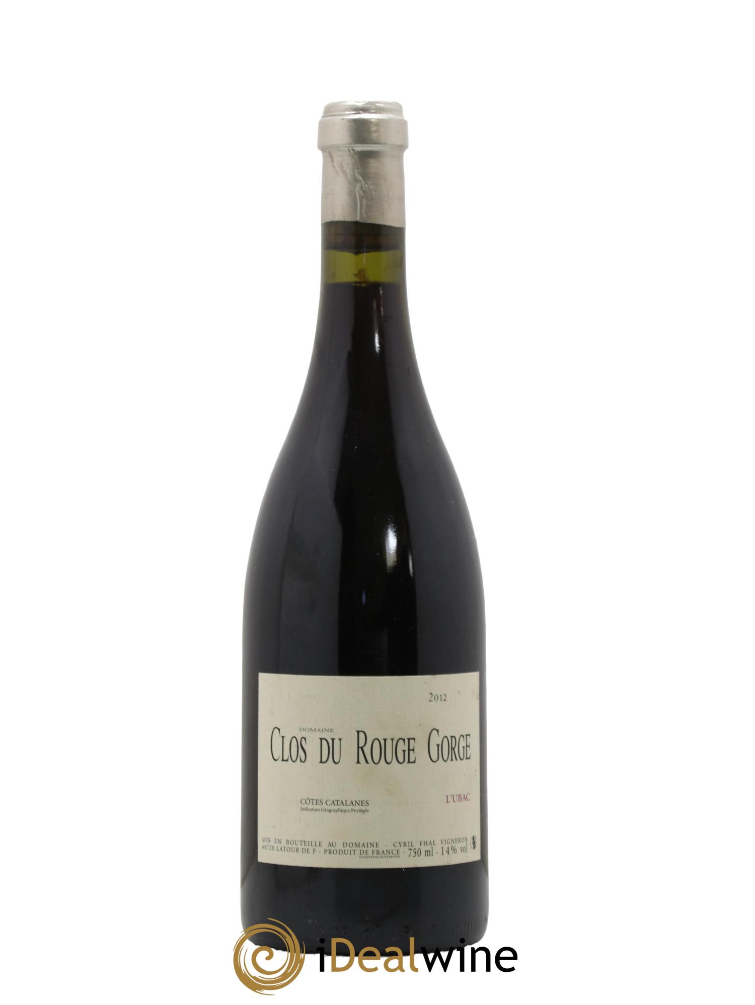 IGP Côtes Catalanes Clos du Rouge Gorge L'Ubac Cyril Fhal 2012 - Lot of 1 bottle - 0