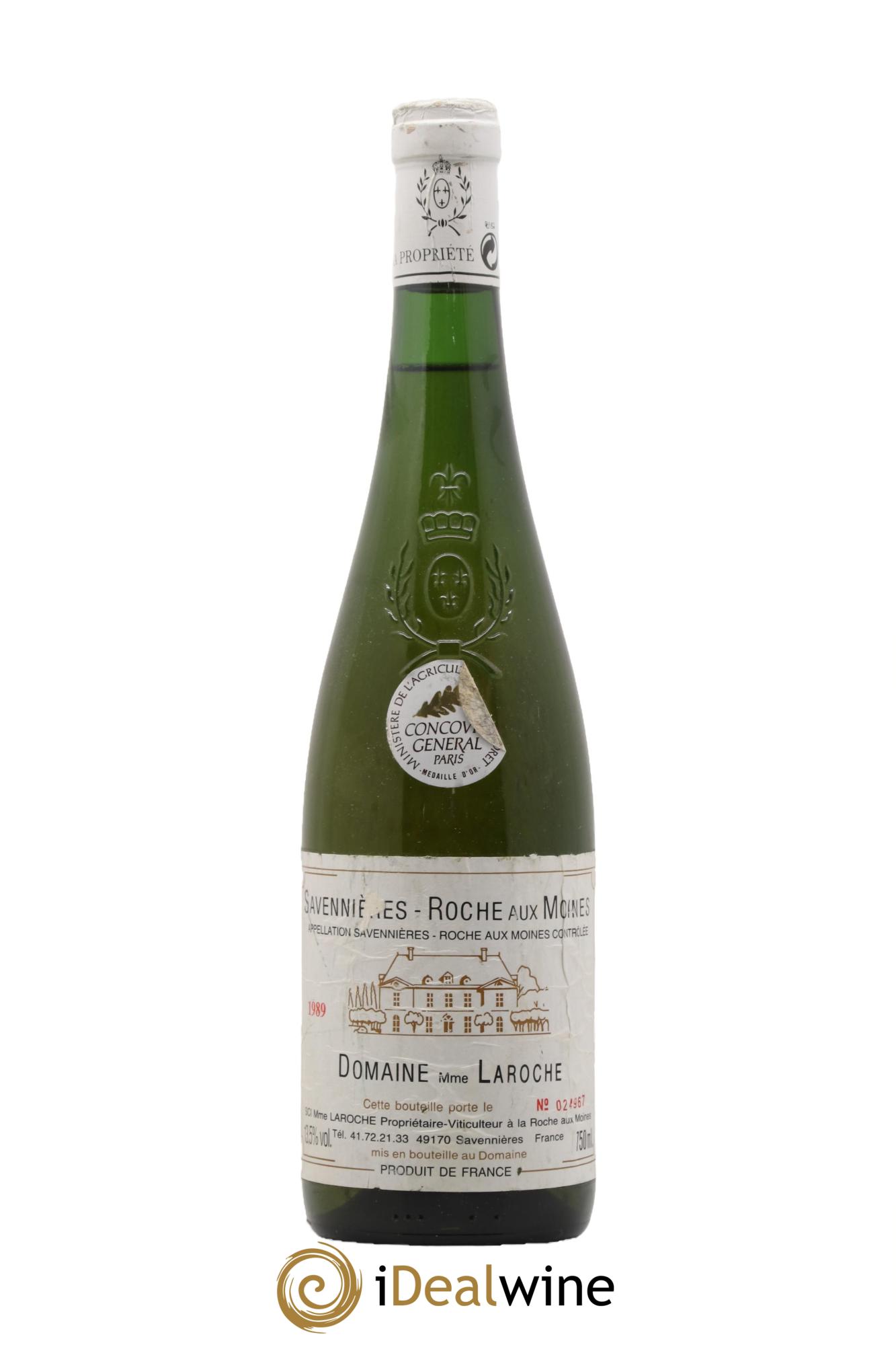 Savennières Roche aux Moines Domaine aux Moines 1989 - Posten von 1 Flasche - 0