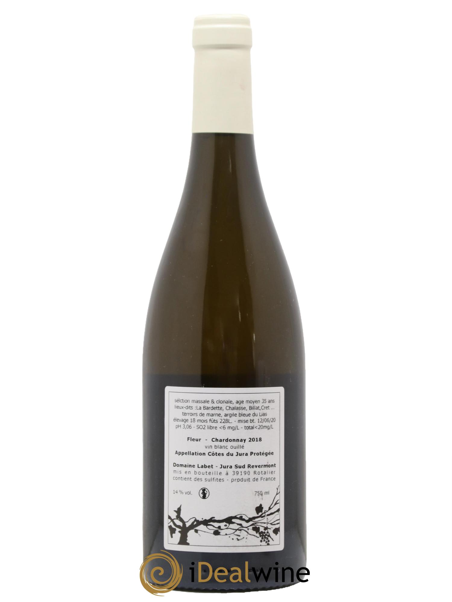 Côtes du Jura Chardonnay Fleur Romain - Julien  - Charline Labet 2018 - Lot de 1 bouteille - 1