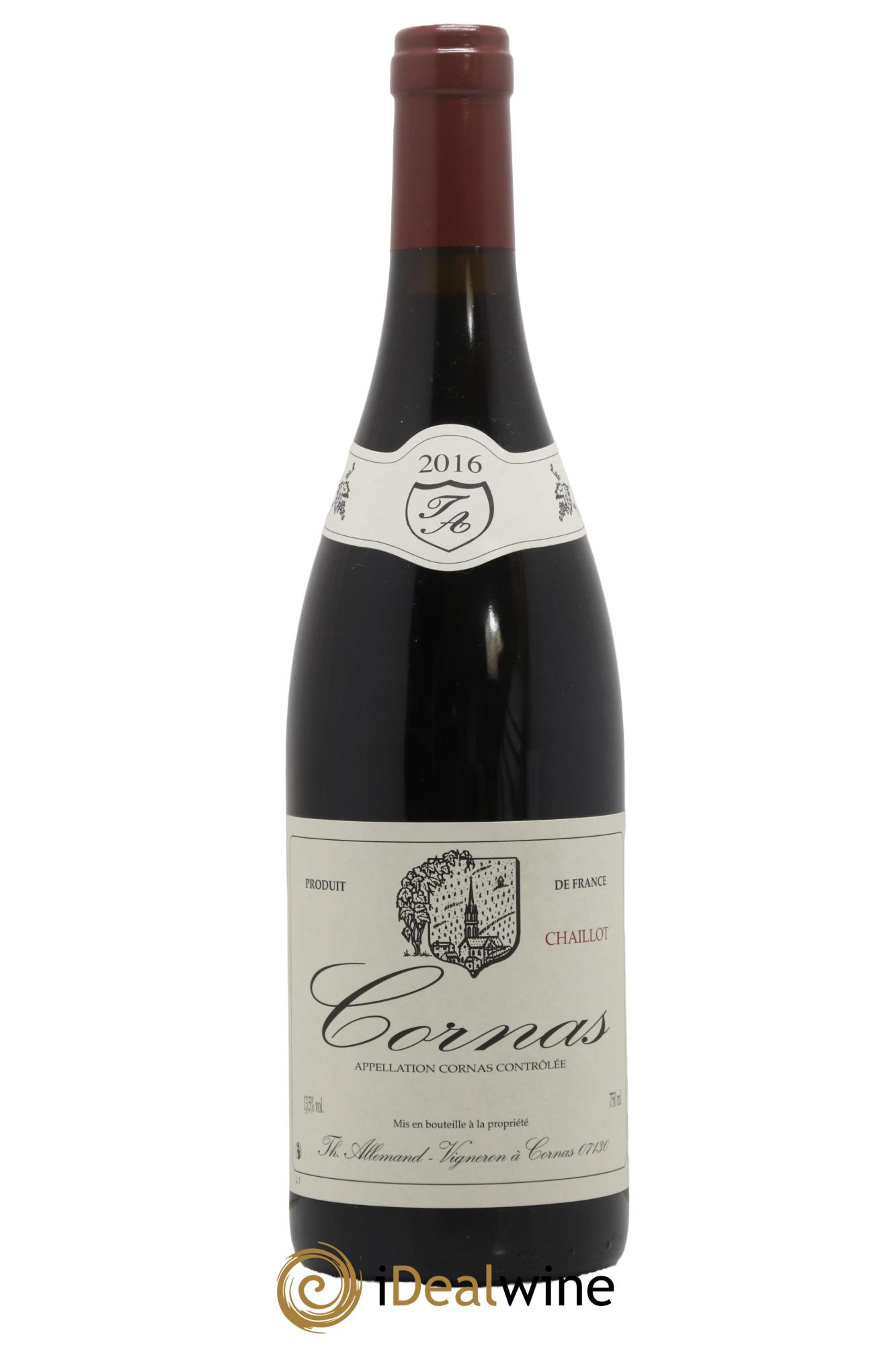 Cornas Chaillot Thierry Allemand 2016 - Lot of 1 bottle - 0