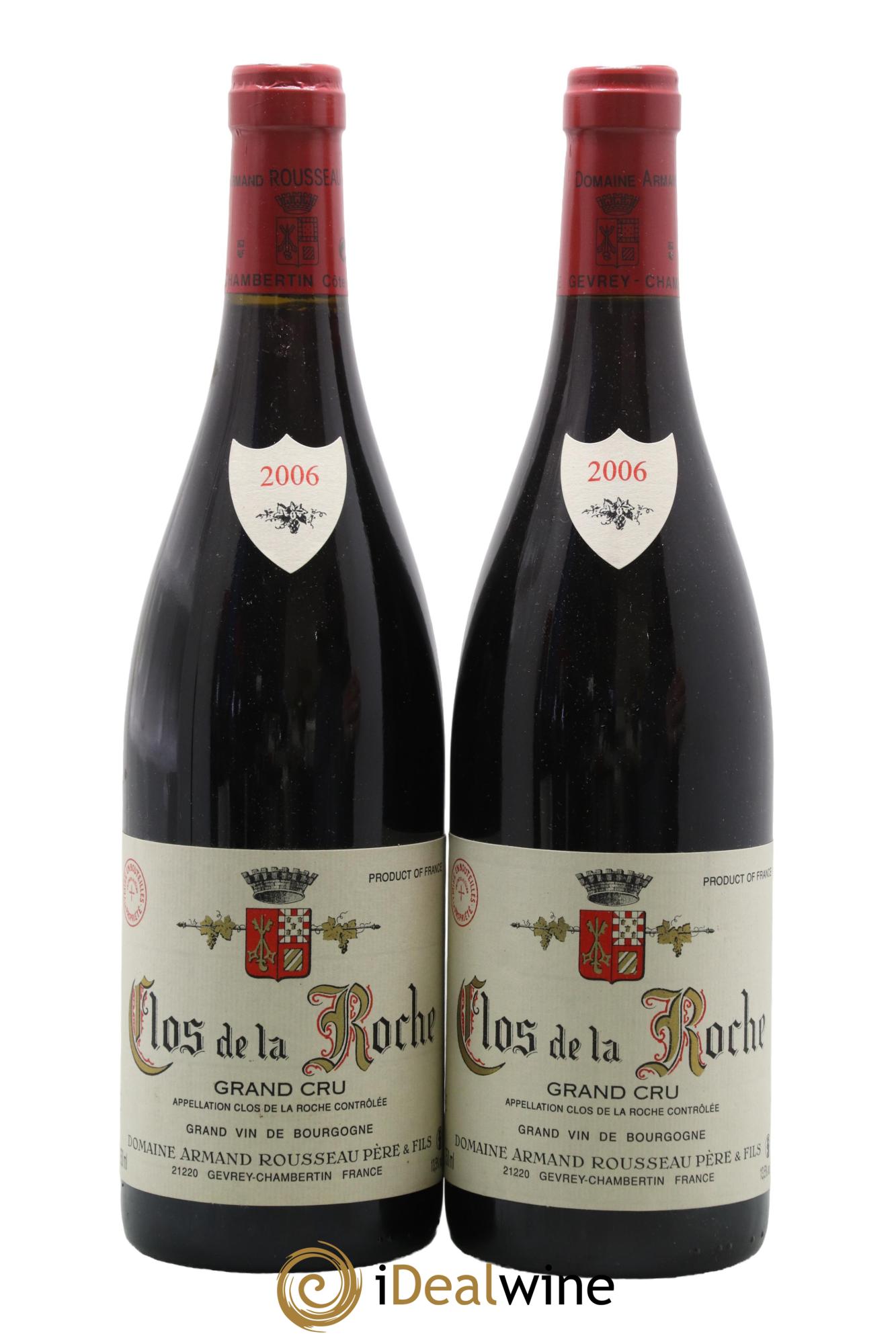 Clos de la Roche Grand Cru Armand Rousseau (Domaine) 2006 - Lot of 2 bottles - 0