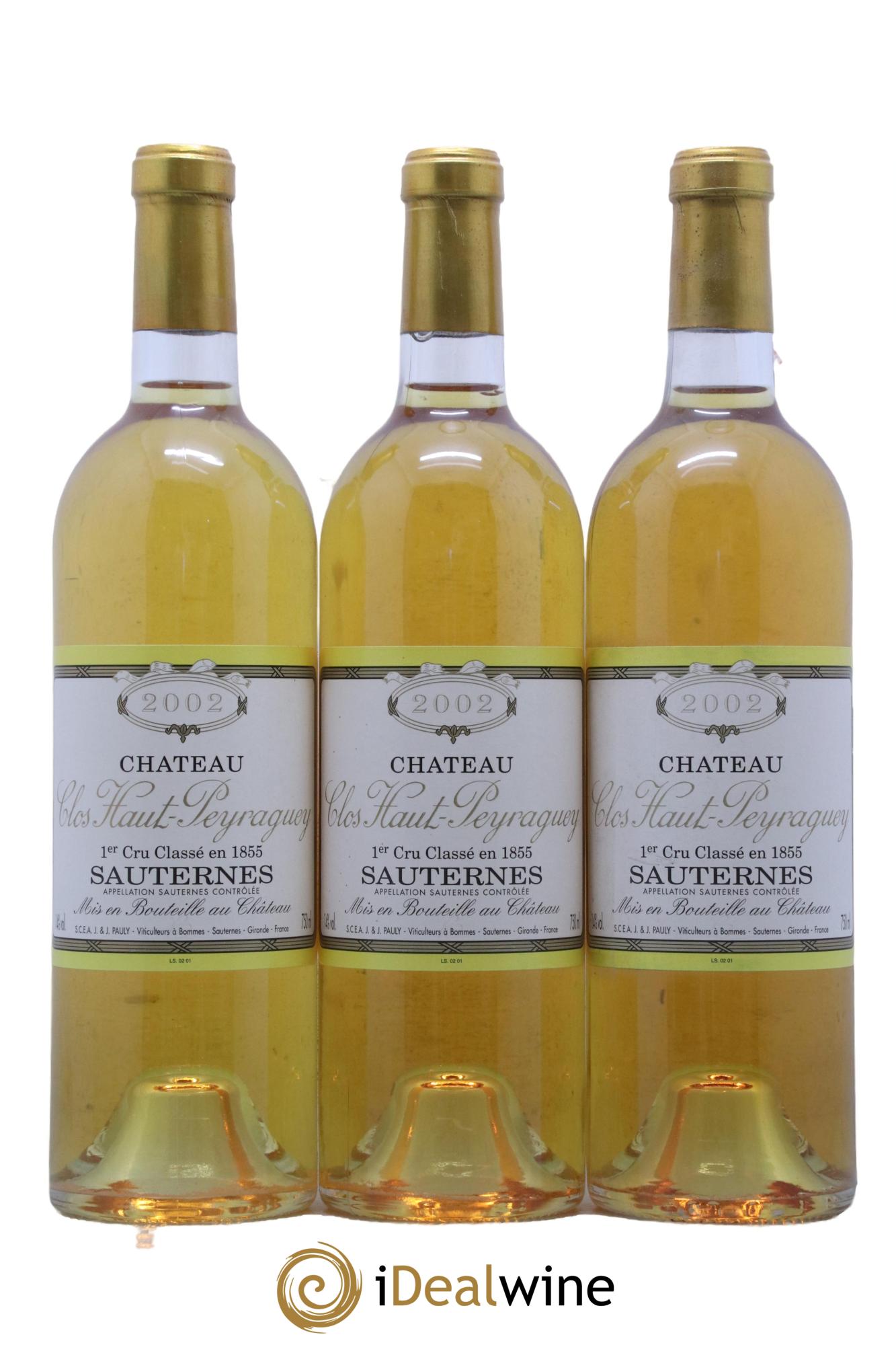 Clos Haut-Peyraguey 1er Grand Cru Classé  2002 - Lot of 12 bottles - 1