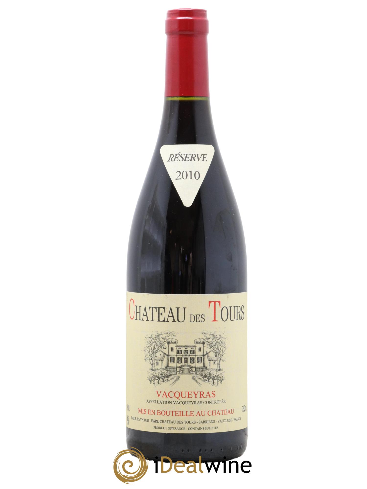 Vacqueyras Château des Tours Emmanuel Reynaud 2010 - Lot de 1 bouteille - 0