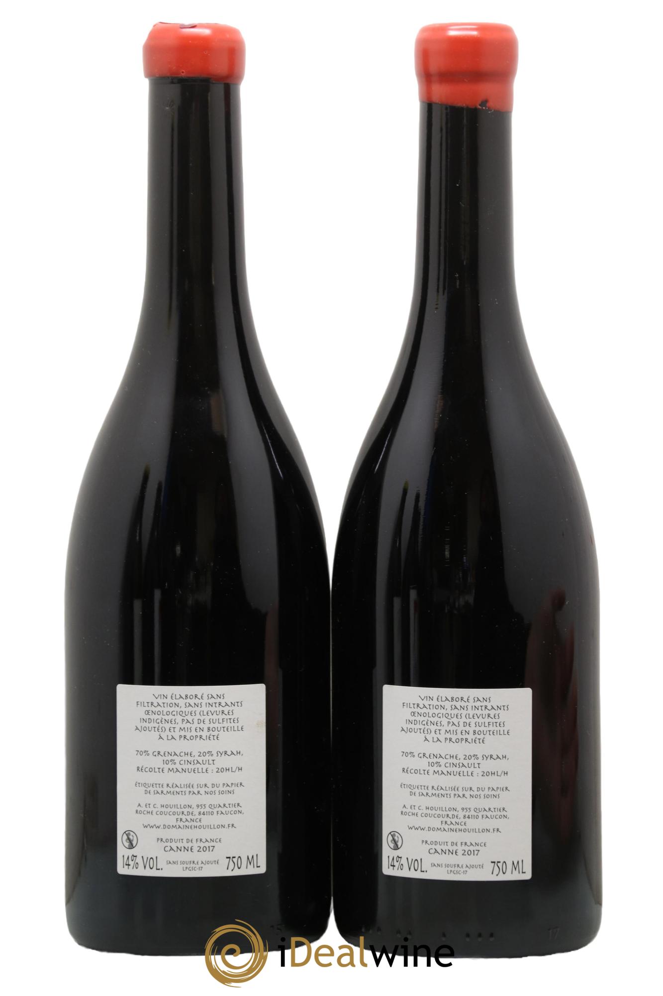 Côtes du Rhône Canne Aurélien et Charlotte Houillon 2017 - Lot of 2 bottles - 1