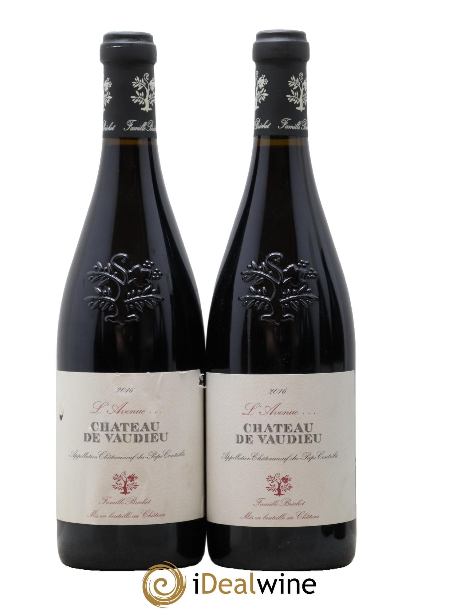 Châteauneuf-du-Pape L'Avenue Château de Vaudieu 2016 - Lotto di 2 bottiglie - 0