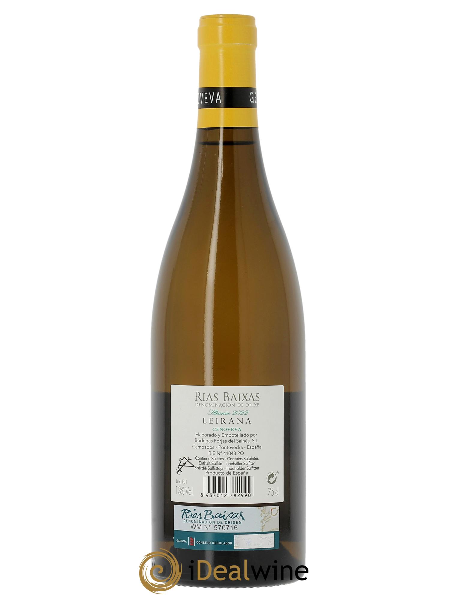 Rias Baixas DO Forjas del Salnés Leirana Genoveva  2022 - Lot de 1 bouteille - 1