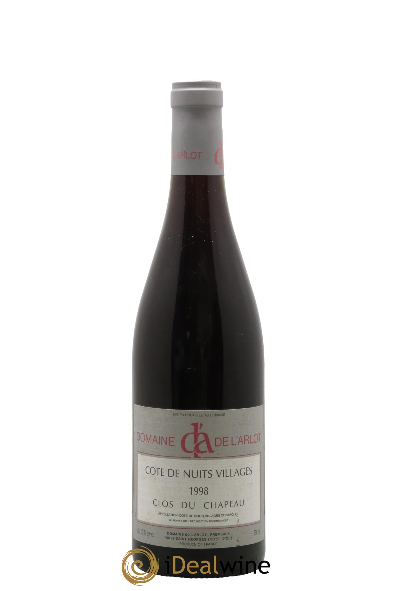 Côte de Nuits-Villages Clos du Chapeau Domaine de l'Arlot 1998 - Lotto di 1 bottiglia - 0