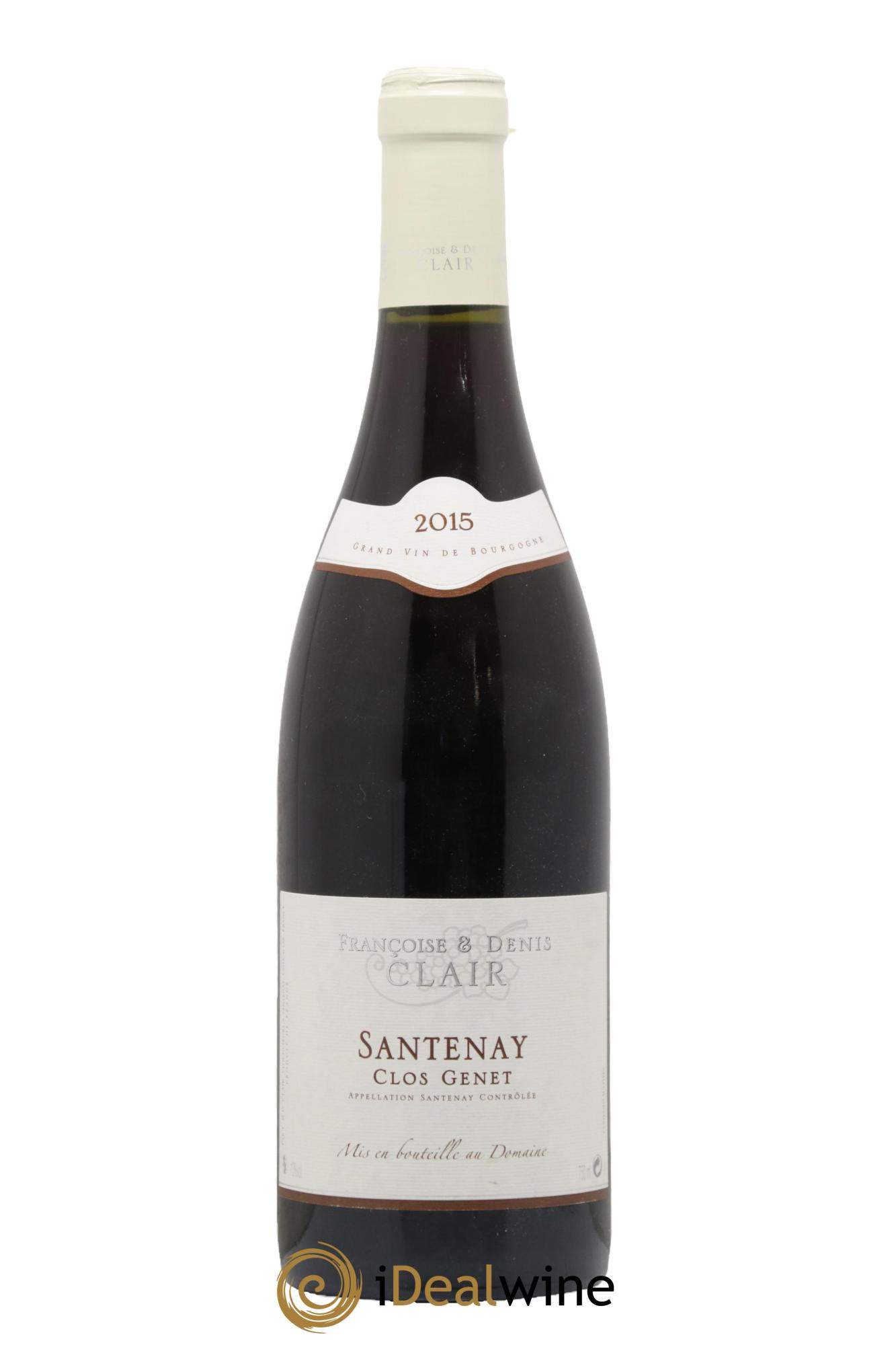 Santenay Clos Genet Domaine Françoise et Denis Clair 2015 - Posten von 1 Flasche - 0