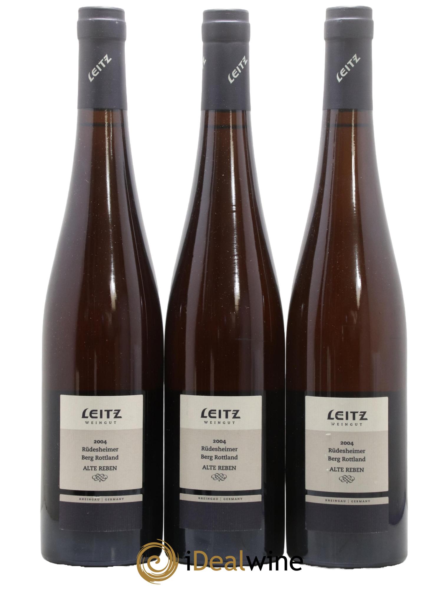 Allemagne Rheingau Rudesheimer Berg Rottland Alte Reben Riesling Trocken Weingut Leitz 2004 - Lotto di 3 bottiglie - 0