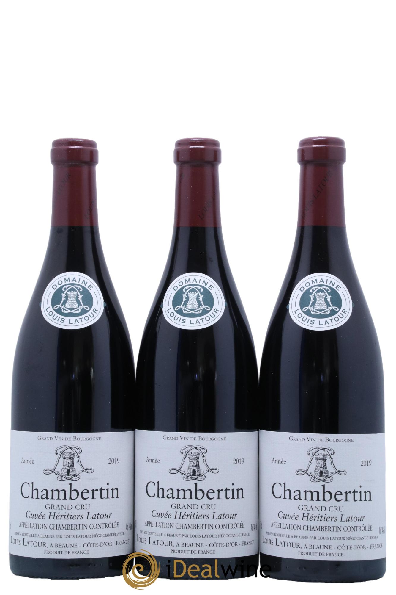 Chambertin Grand Cru Cuvée Héritiers Latour Louis Latour 2019 - Posten von 3 Flaschen - 0