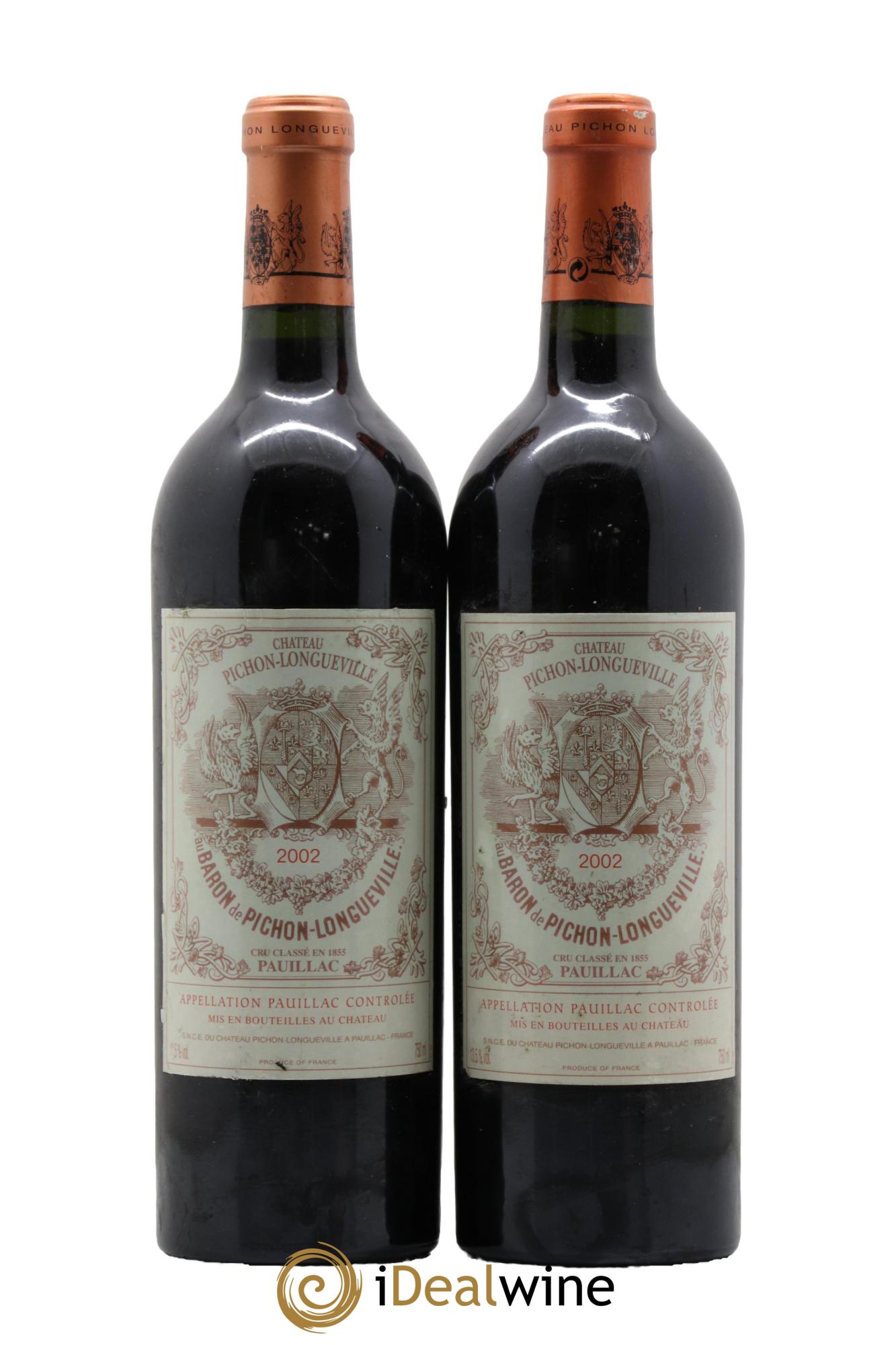 Pichon Longueville Baron 2ème Grand Cru Classé 2002 - Posten von 2 Flaschen - 0