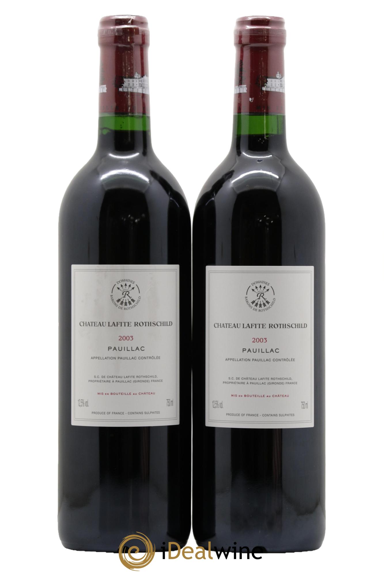 Château Lafite Rothschild 1er Grand Cru Classé 2003 - Posten von 2 Flaschen - 1