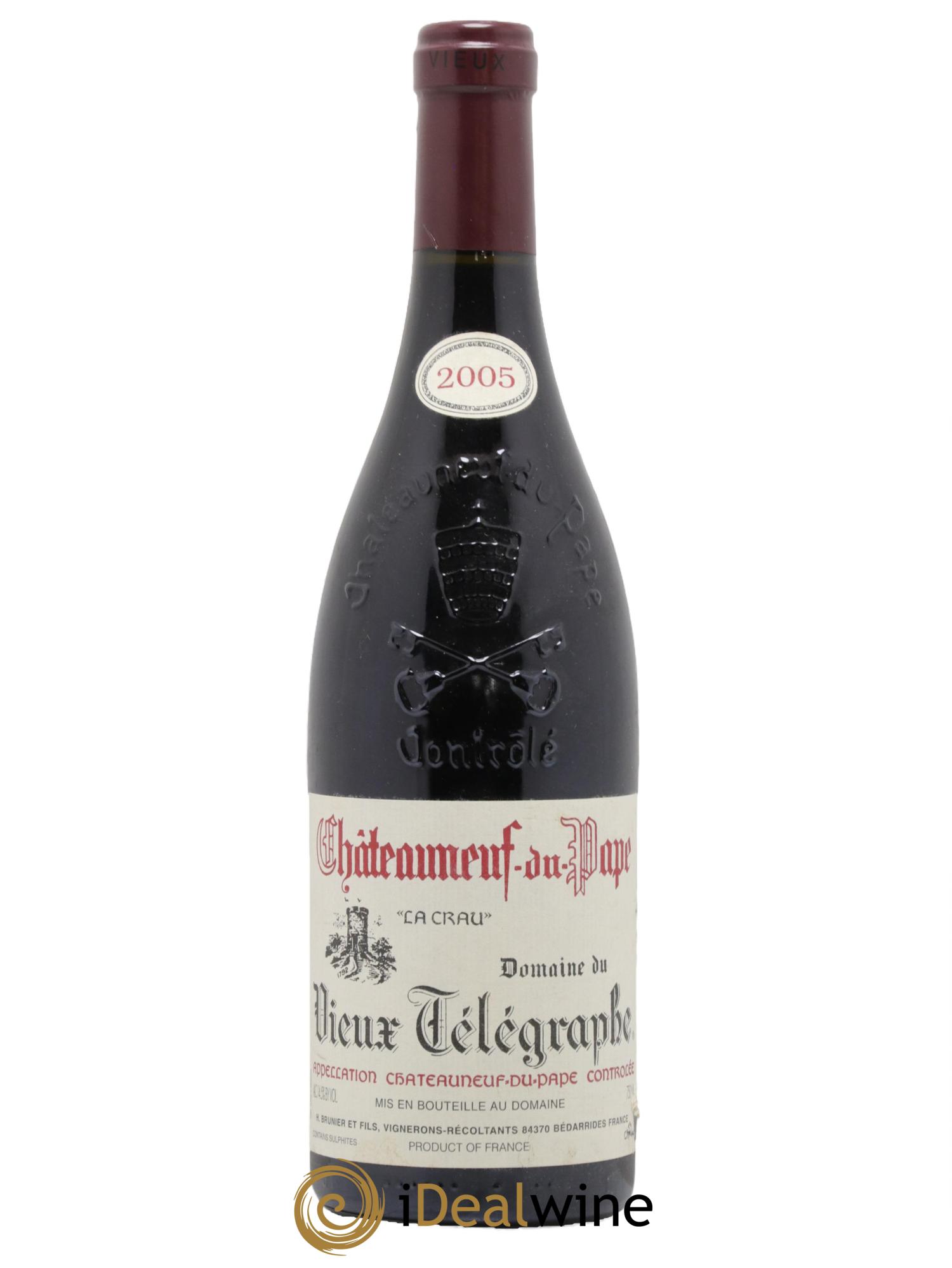 Châteauneuf-du-Pape Vieux Télégraphe (Domaine du) Vignobles Brunier 2005 - Lotto di 1 bottiglia - 0