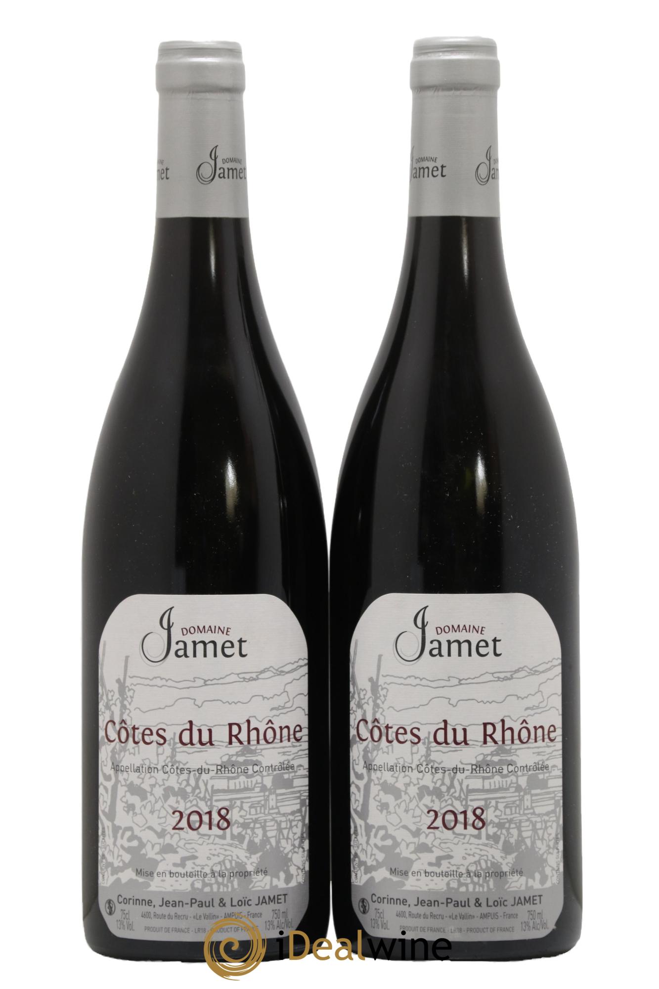 Côtes du Rhône Jamet (Domaine) 2018 - Lot of 2 bottles - 0