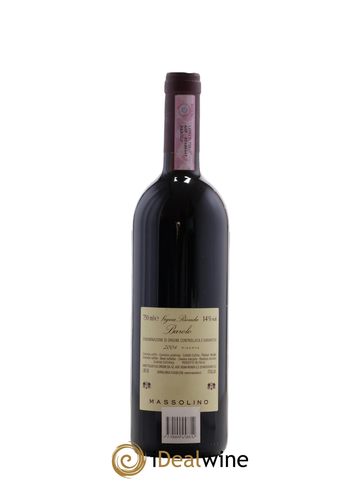 Barolo DOCG Riserva Vigna Rionda Massolino 2004 - Lotto di 1 bottiglia - 1