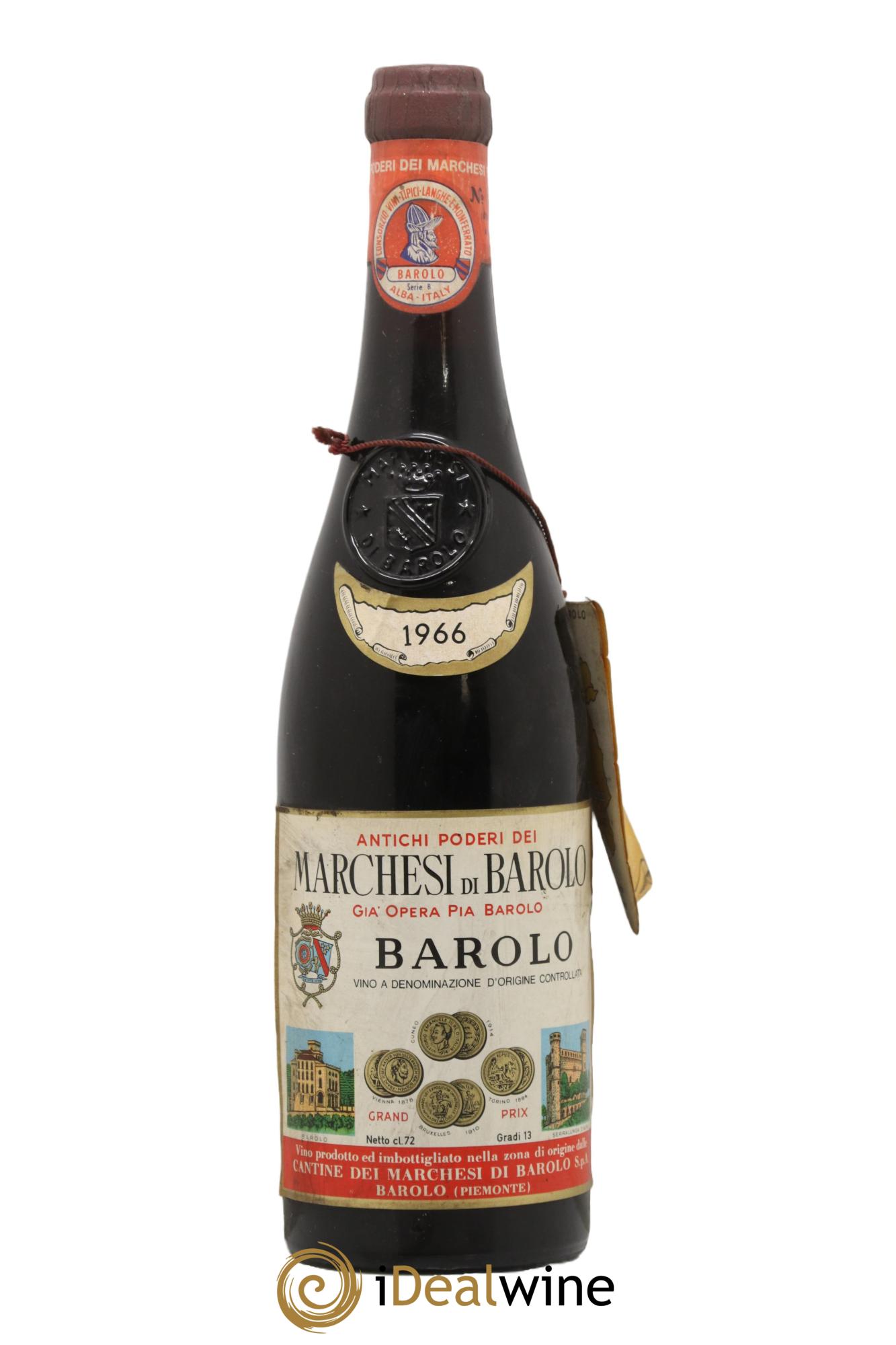 Barolo DOCG Marchesi Di Barolo 1966 - Lotto di 1 bottiglia - 0