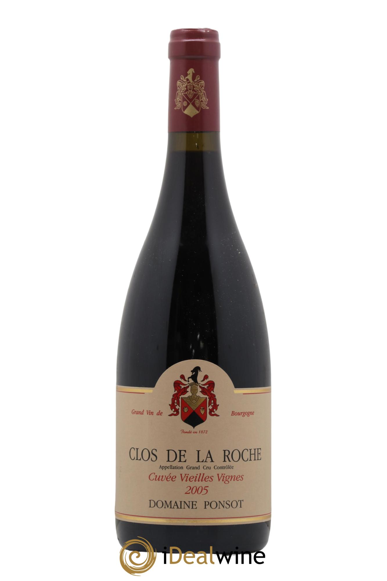 Clos de la Roche Grand Cru Vieilles Vignes Ponsot (Domaine)  2005 - Lot de 1 bouteille - 0