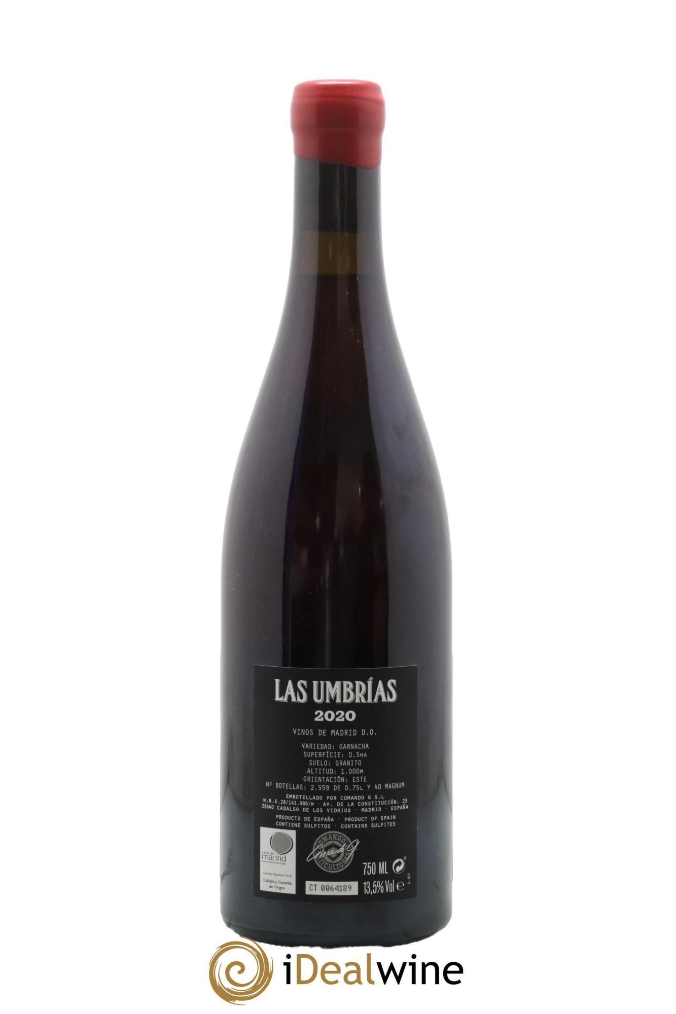 Vinos de Madrid DO Comando G Las Umbrias 2020 - Lot de 1 bouteille - 1