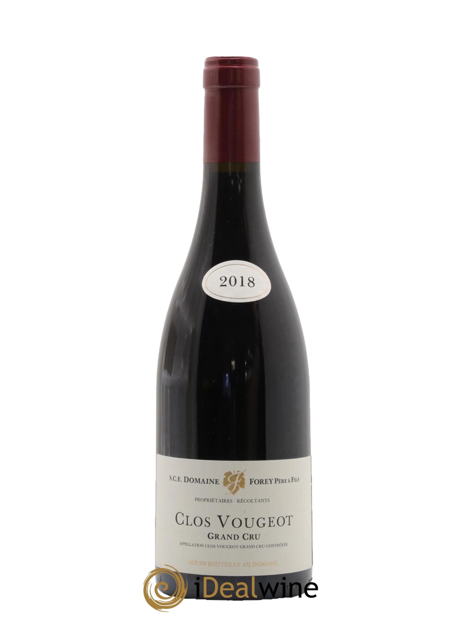 Clos de Vougeot Grand Cru Forey Père et Fils (Domaine) 2018 - Posten von 1 Flasche - 0