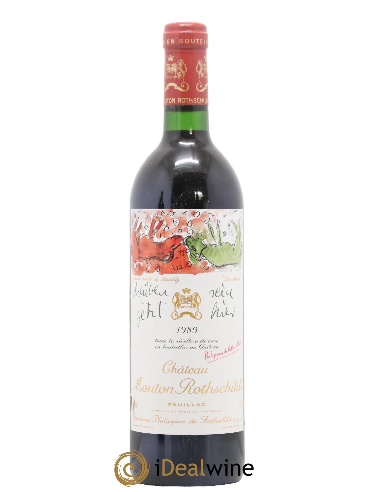 Château Mouton Rothschild 1er Grand Cru Classé 1989 - Lot de 1 bouteille - 0