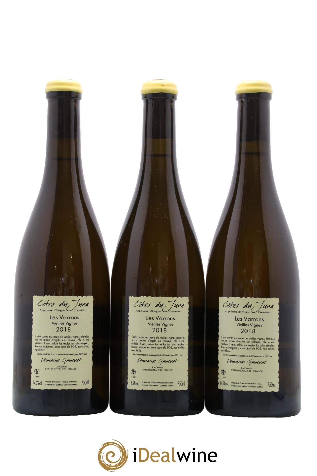 Côtes du Jura Les Varrons Vieilles Vignes Jean-François Ganevat (Domaine) 2018 - Lot of 3 bottles - 1