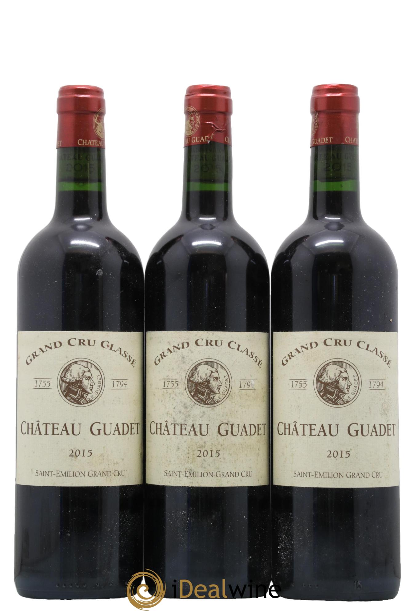 Château Guadet  Grand Cru Classé  2015 - Lot of 3 bottles - 0