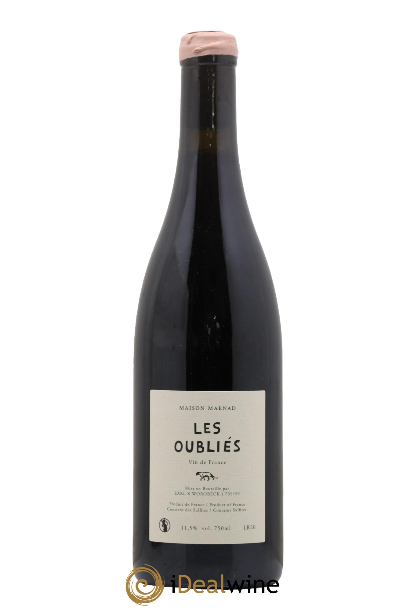 Vin de France Les Oublies Maenad 2020 - Lot de 1 bouteille - 1