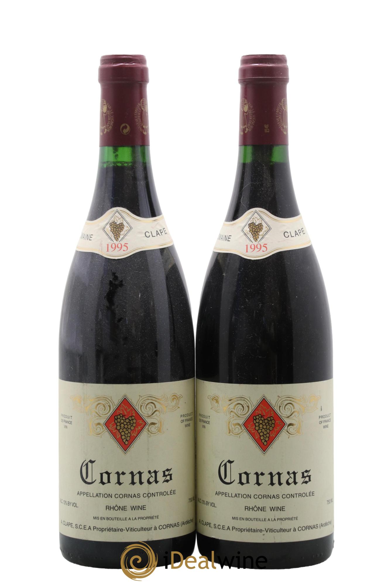 Cornas Auguste Clape 1995 - Lotto di 2 bottiglie - 0